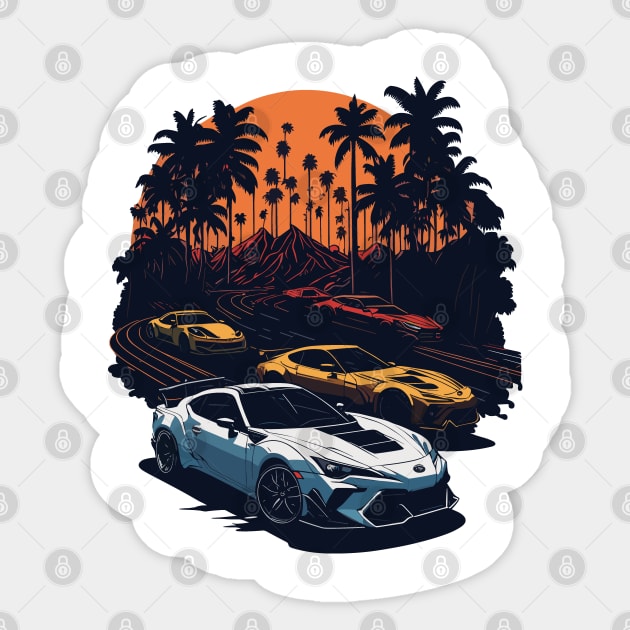 Toyota GR86 Classic Car Sticker by Cruise Dresses